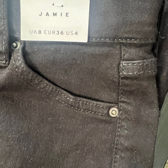 Topshop high rise Jamie jeans in black size 26x34 / 4 - skinny NWT - Picture 9 of 9